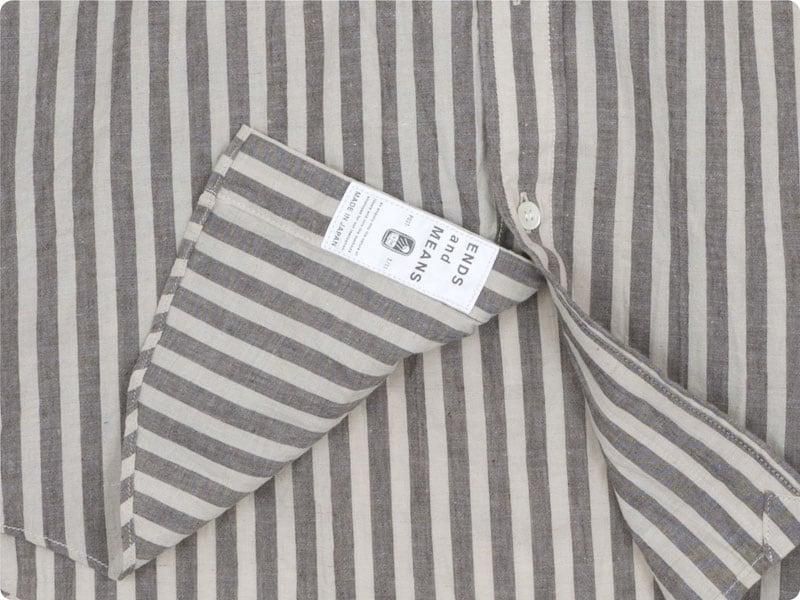 ENDS and MEANS B.D. Shirts BROWN STRIPE