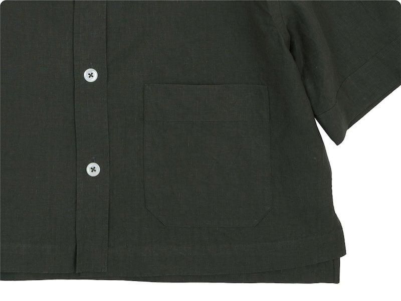 MARGARET HOWELL LINEN S/S SHIRTS 181OLIVE̥ǥ