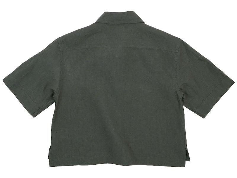 MARGARET HOWELL LINEN S/S SHIRTS 181OLIVE̥ǥ