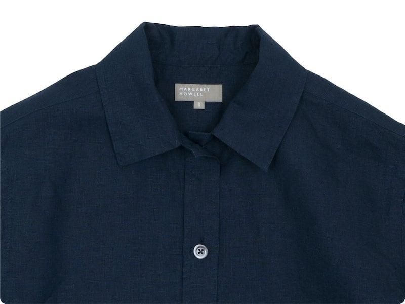 MARGARET HOWELL LINEN S/S SHIRTS 121DARK NAVY̥ǥ