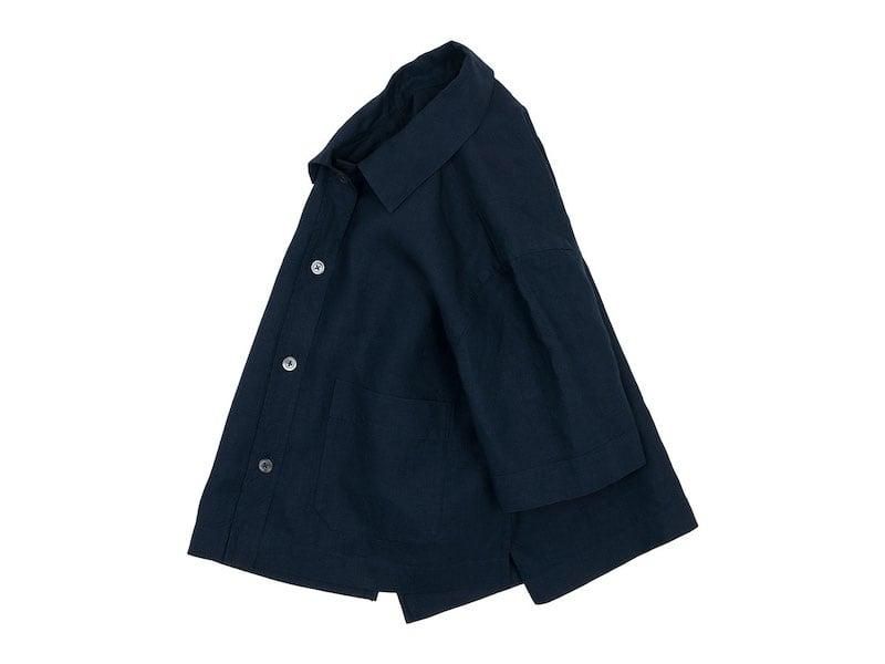 MARGARET HOWELL LINEN S/S SHIRTS 121DARK NAVY̥ǥ