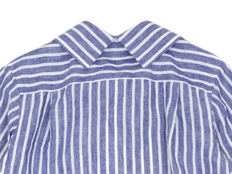 MARGARET HOWELL WIDE STRIPE LINEN DRESS 122NAVY x WHITE ̥ǥ