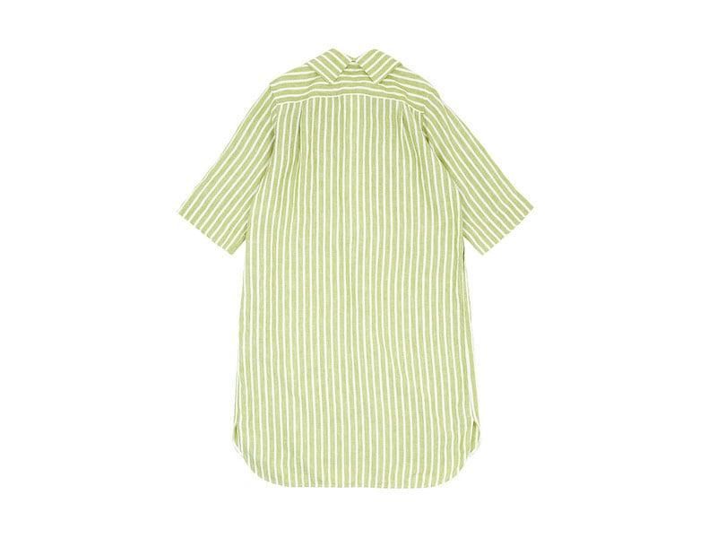 MARGARET HOWELL WIDE STRIPE LINEN DRESS 140GREEN ̥ǥ