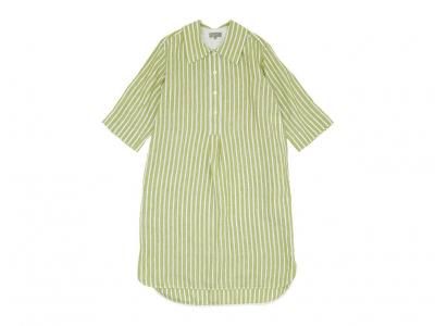 MARGARET HOWELL WIDE STRIPE LINEN DRESS 140GREEN ̥ǥ