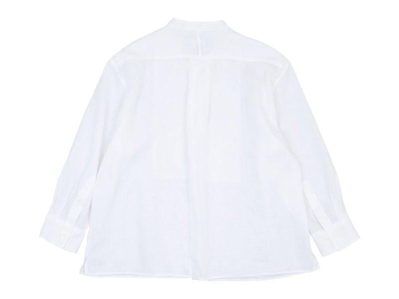 MARGARET HOWELL LINEN VOILE NO COLLAR SHIRTS 30WHITE̥ǥ