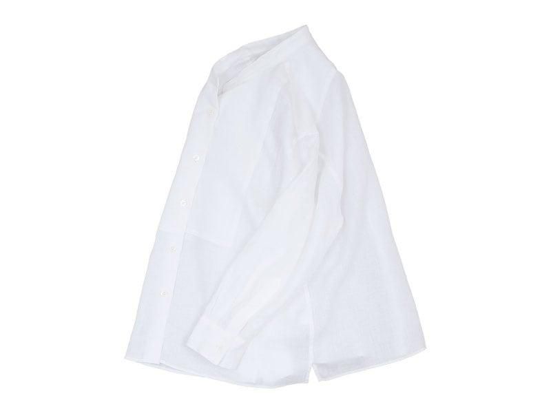 MARGARET HOWELL LINEN VOILE NO COLLAR SHIRTS 30WHITE̥ǥ