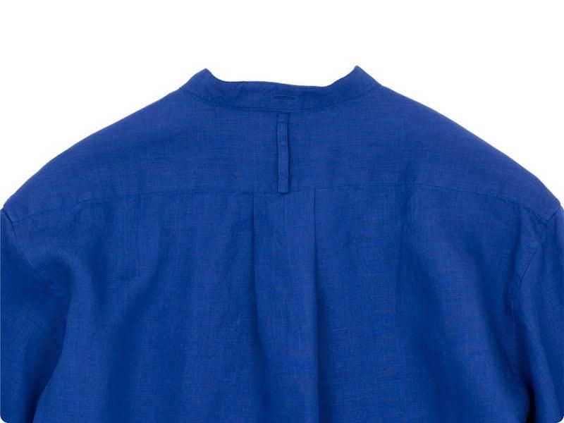 MARGARET HOWELL LINEN VOILE NO COLLAR SHIRTS 110BLUE̥ǥ