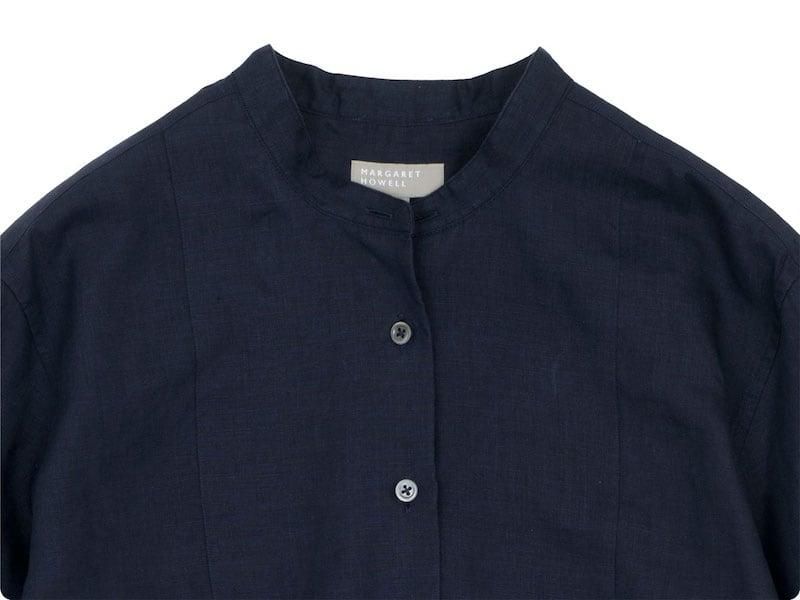 MARGARET HOWELL LINEN VOILE NO COLLAR SHIRTS 23CHARCOAL̥ǥ