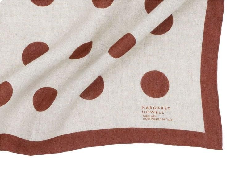 MARGARET HOWELL OVERSIZED SPOT SCARF 42NATURAL ̥ǥ