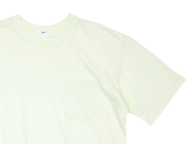 maillot soft cotton s/s pocket Tee LIGHT YELLOW