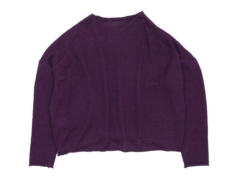 Atelier d'antan Pauletʥݡåȡ Linen Knit Cardigan WINE