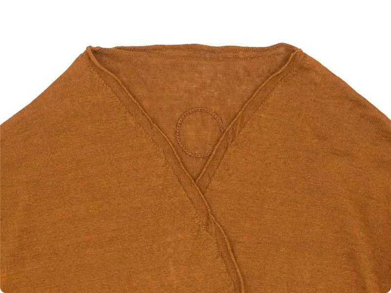 Atelier d'antan Pauletʥݡåȡ Linen Knit Cardigan COGNAC