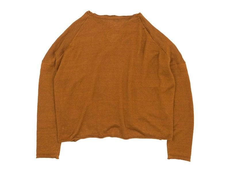 Atelier d'antan Pauletʥݡåȡ Linen Knit Cardigan COGNAC