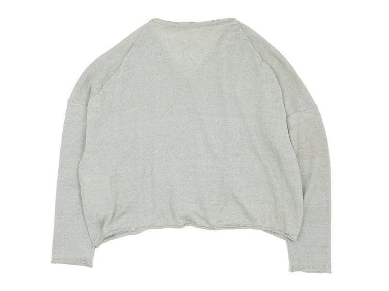 Atelier d'antan Pauletʥݡåȡ Linen Knit Cardigan LIGHT GRAY