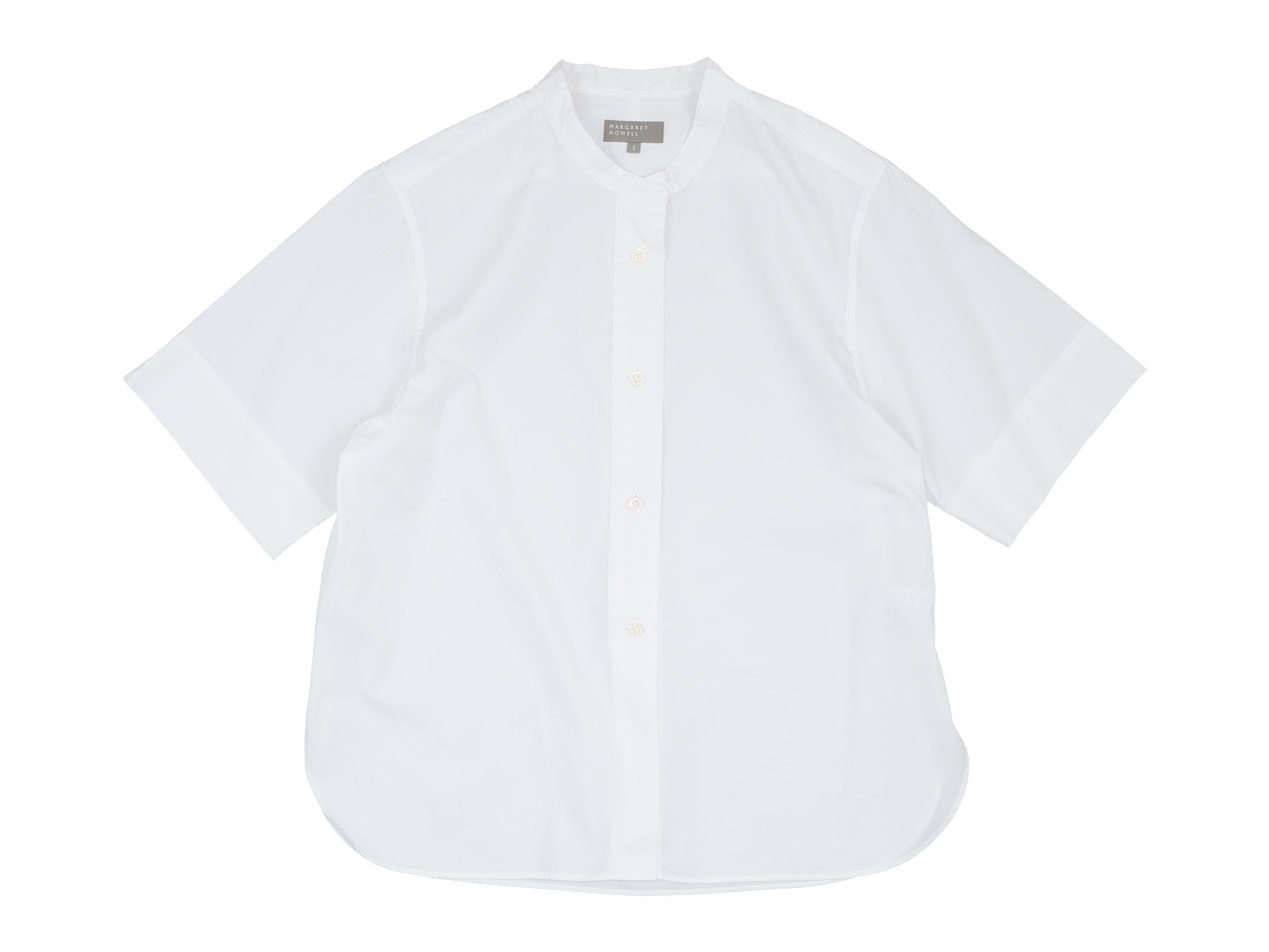 MARGARET HOWELL PLAIN COTTON POPLIN SHIRTS 30WHITE〔レディース〕