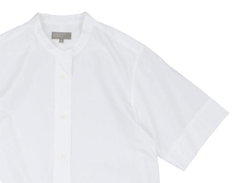 MARGARET HOWELL PLAIN COTTON POPLIN SHIRTS 30WHITE̥ǥ