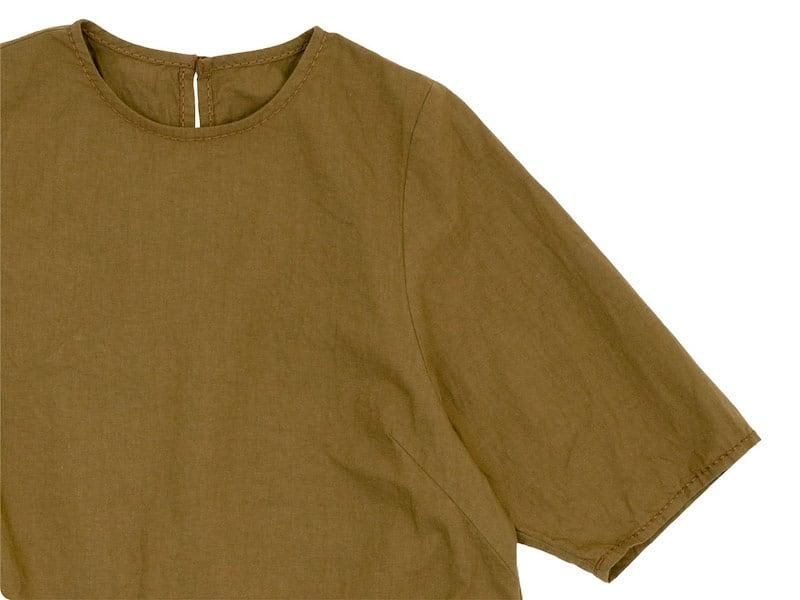 homspun(ホームスパン) バルキーシーチングノーカラーブラウス