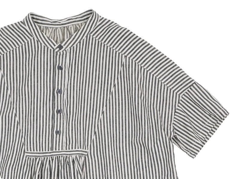 ordinary fits WIDE ATELIER SHIRTS BLACK STRIPE