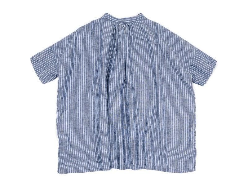 ordinary fits WIDE ATELIER SHIRTS NAVY STRIPE