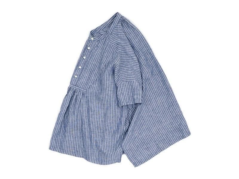 ordinary fits WIDE ATELIER SHIRTS NAVY STRIPE