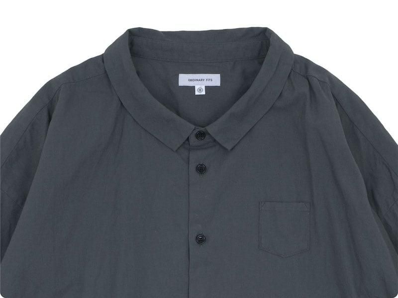 ordinary fits BARBER SHIRT CHARCOAL