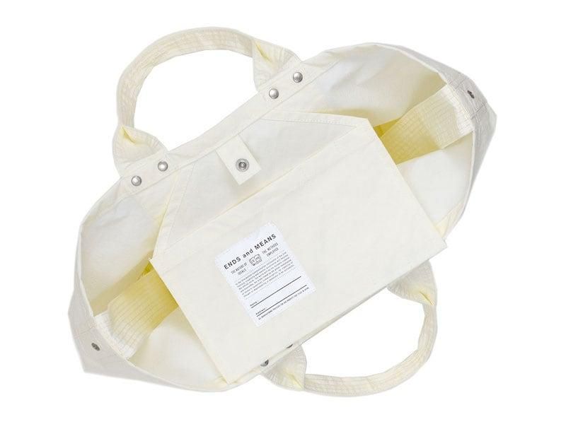 ENDS and MEANS 2way tote bag nylon WHITE