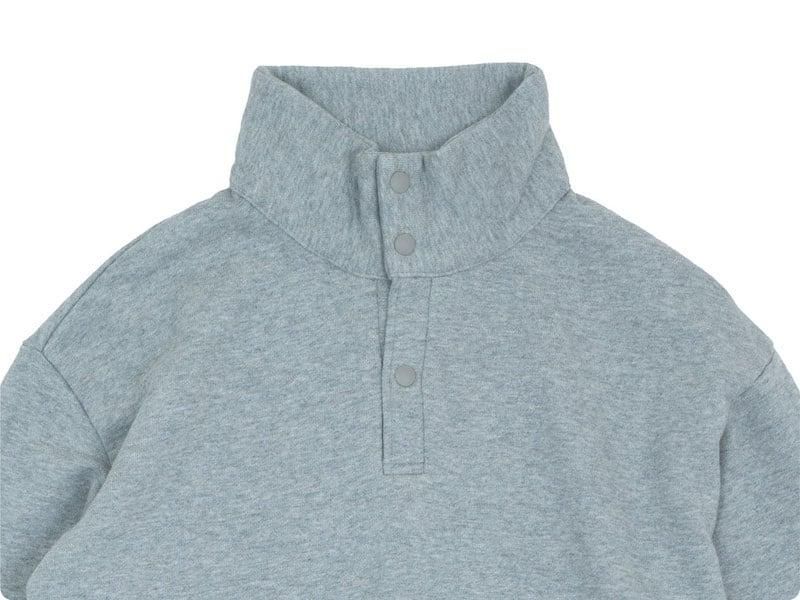 maillot snap henley sweat trainer TOP GRAY