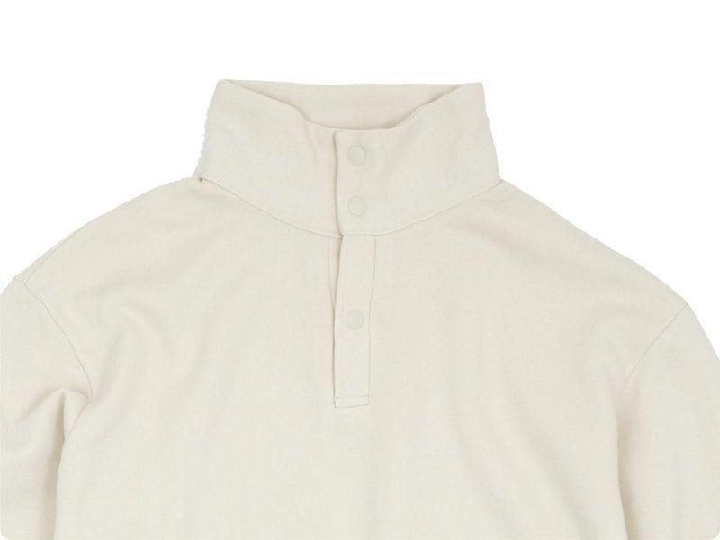 maillot snap henley sweat trainer ECRU