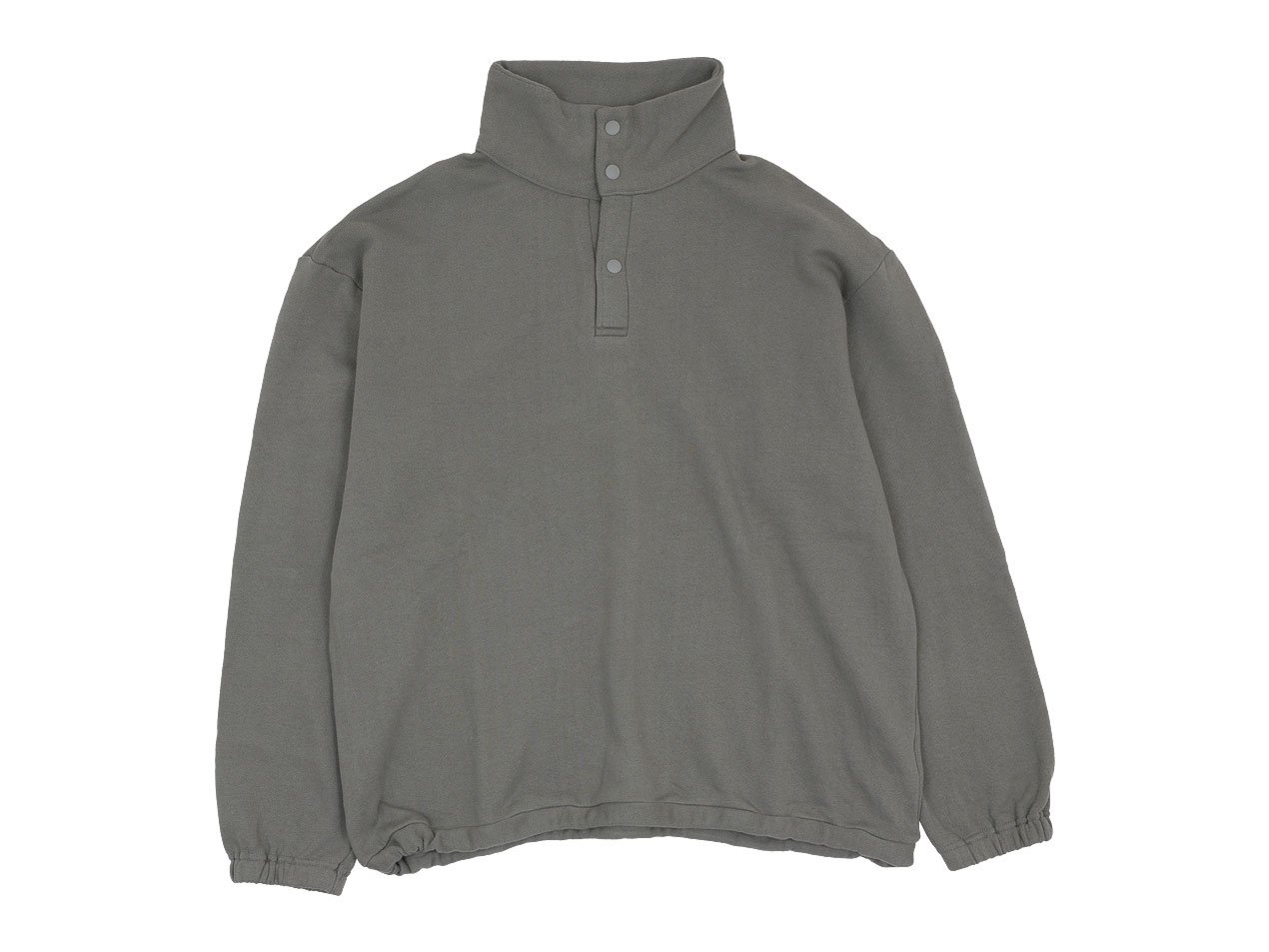 maillot snap henley sweat trainer GRAY