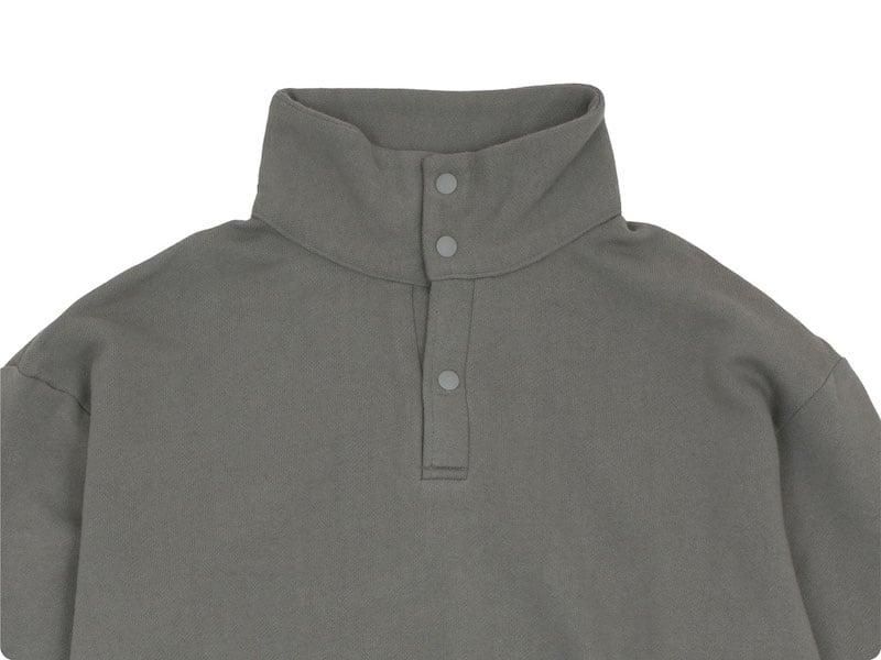 maillot snap henley sweat trainer GRAY