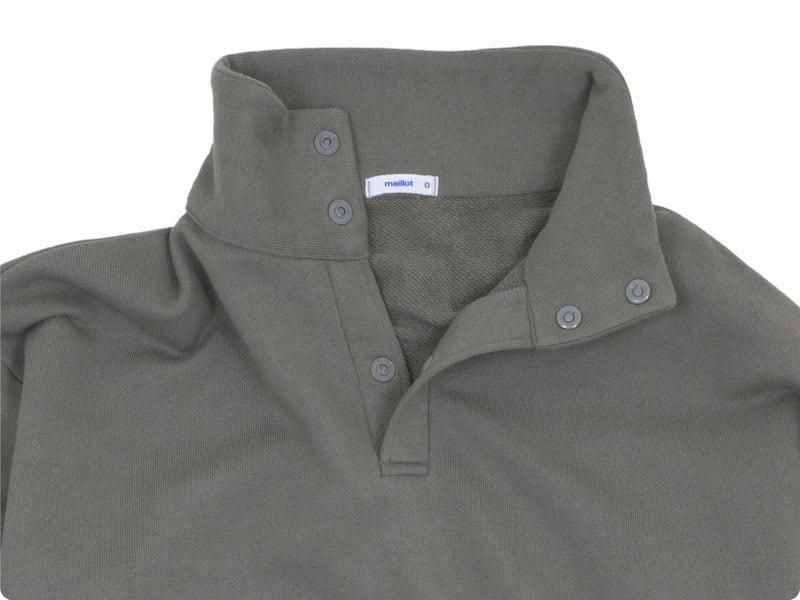 maillot snap henley sweat trainer GRAY