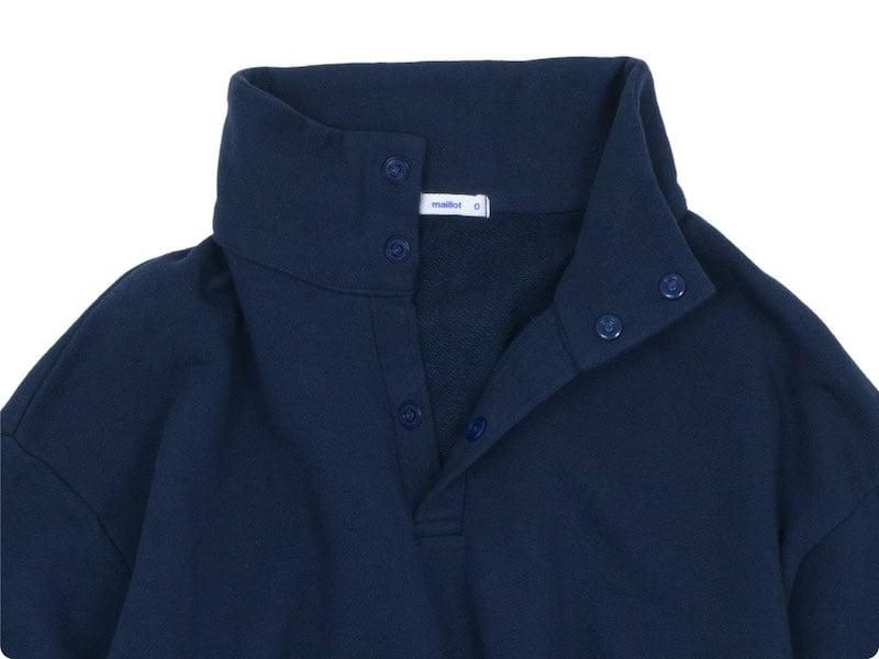 maillot snap henley sweat trainer NAVY