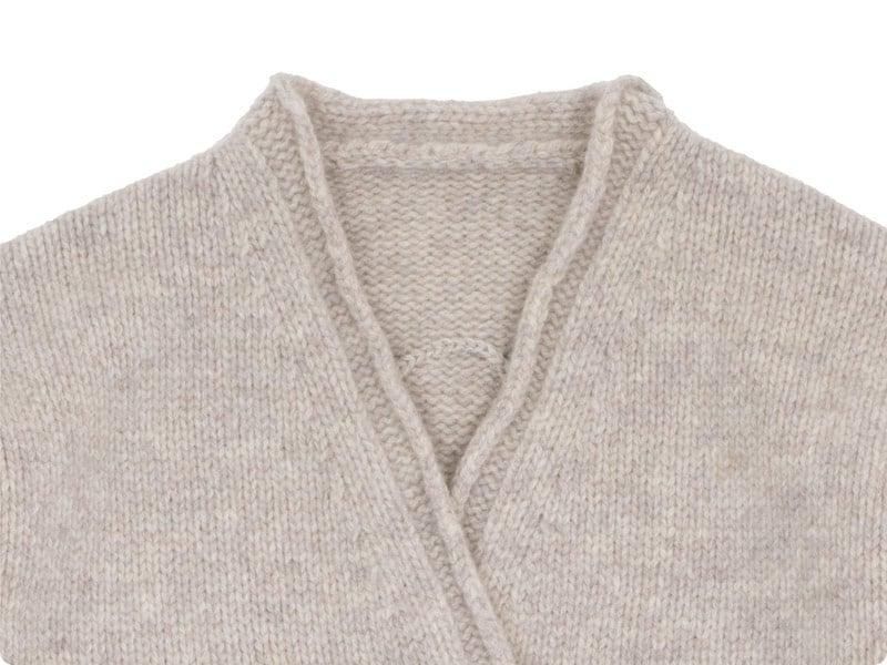 Atelier d'antan Degasʥɥ Wool Knit Cardigan OATMEAL