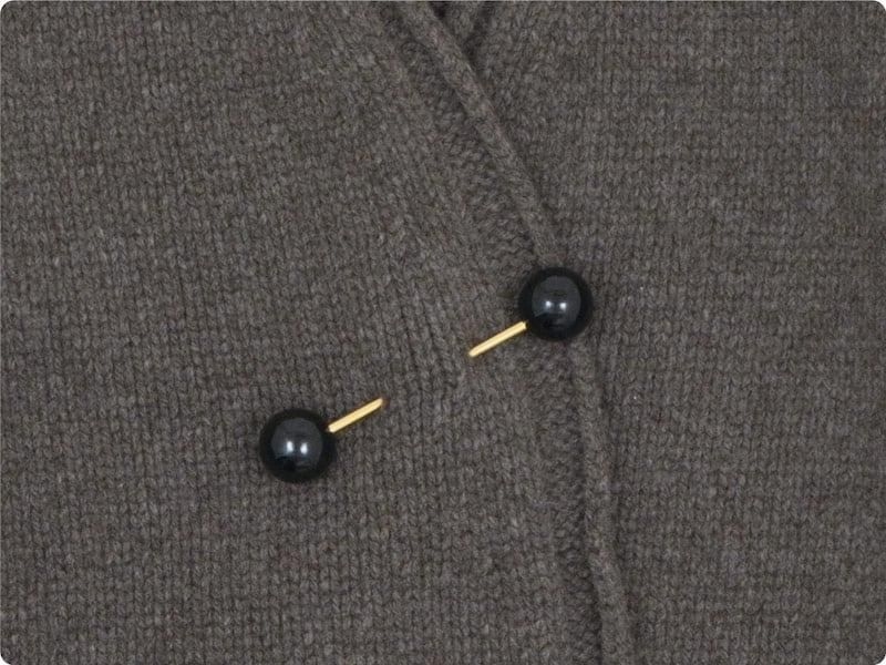 Atelier d'antan Degasʥɥ Wool Knit Cardigan BROWN