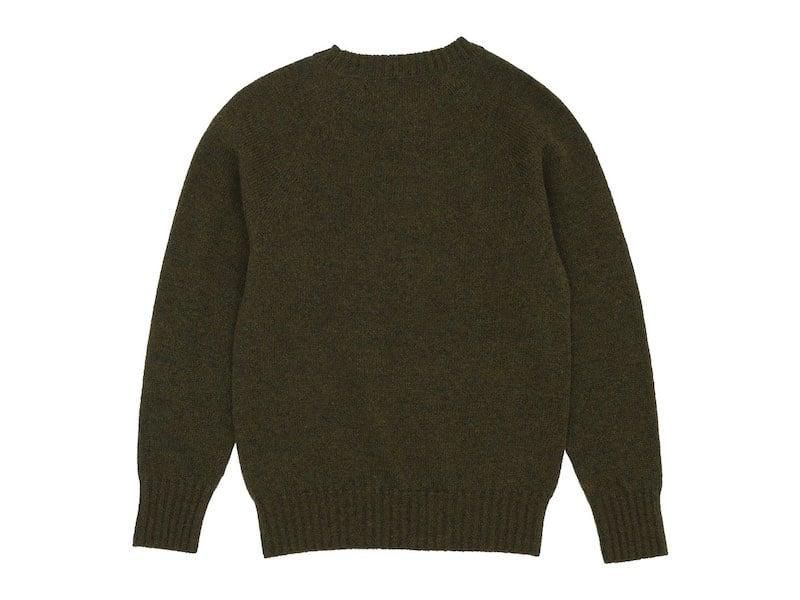 Charpentier de Vaisseau Karl Shetland Crew Neck Knit OLIVE