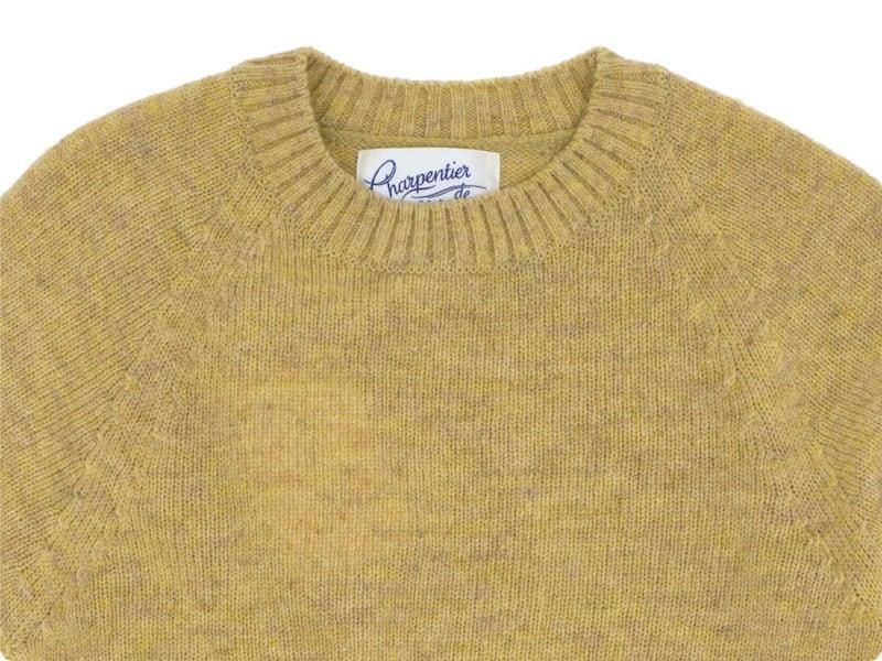 Charpentier de Vaisseau Karl Shetland Crew Neck Knit LIGHT YELLOW