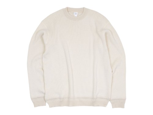 YAECA WOOL-LIKE COTTON RIB CREW NECK L/S GRAY 〔メンズ〕 YAECA通販・取扱い rusk（ラスク）