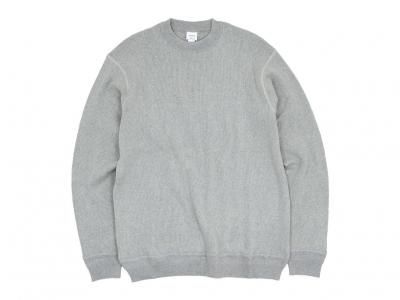 YAECA WOOL-LIKE COTTON RIB CREW NECK L/S GRAY ̥󥺡