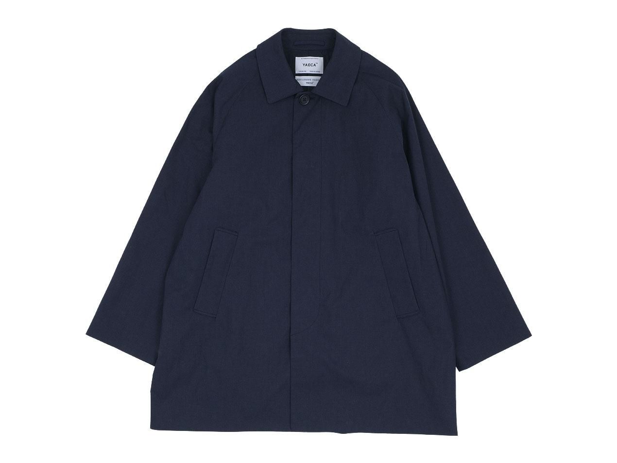 YAECA ステンカラーコート ショート NAVY 〔メンズ〕 【13501】YAECA