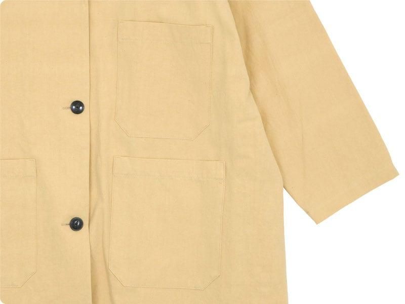 Atelier d'antan Godardʥ Cotton Coat LIGHT BROWN