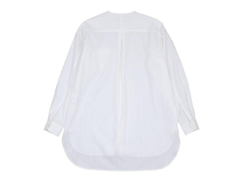 blanc no collar long shirts cotton linen regularWHITE