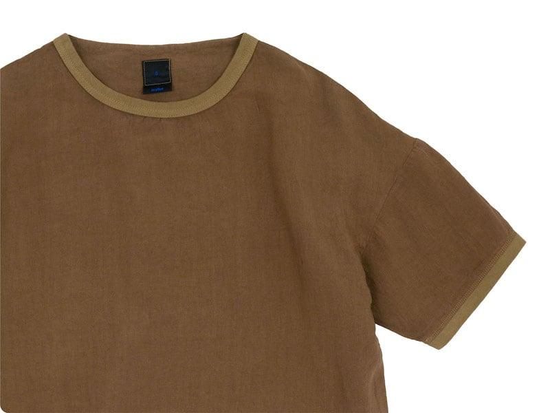 maillot linen shirts Tee BROWN MAS-22120