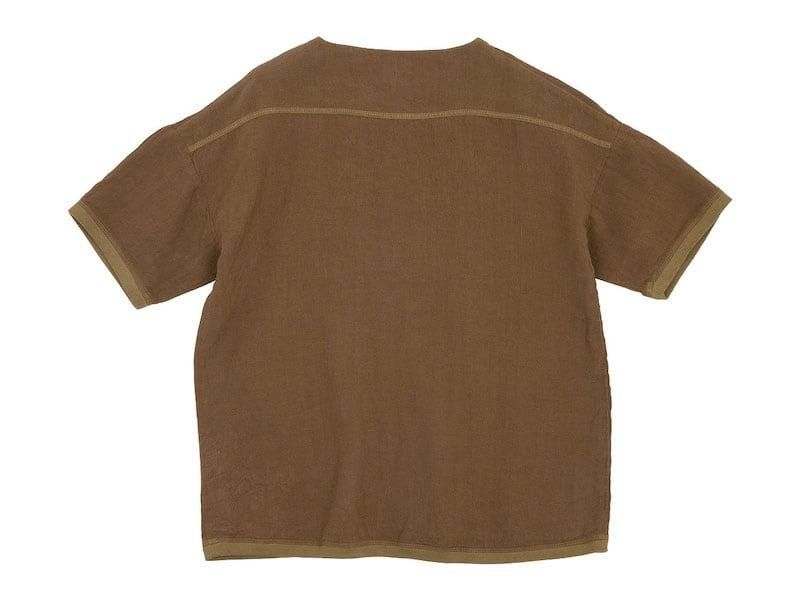 maillot linen shirts Tee BROWN MAS-22120