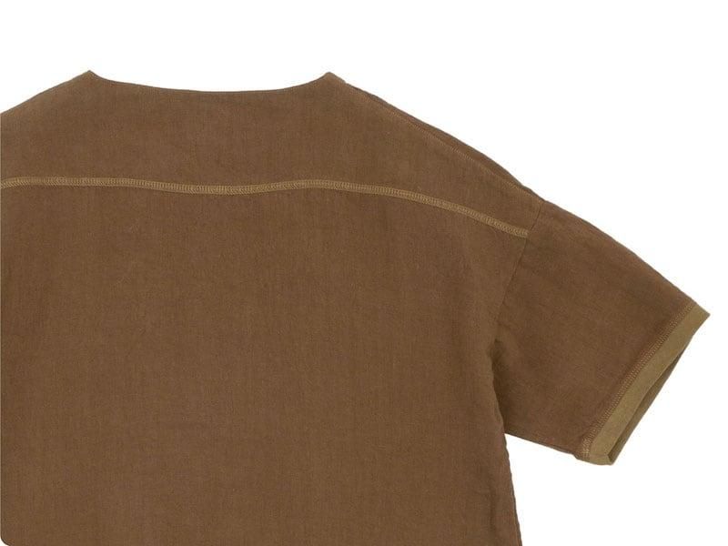 maillot linen shirts Tee BROWN MAS-22120