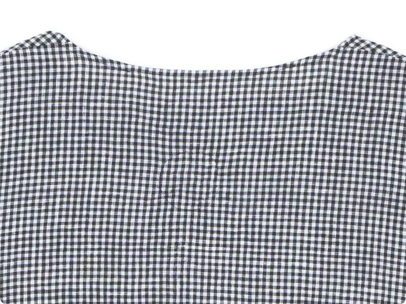 Atelier d'antan Lindenʥǥ Linen Pullover WHITE x BLACK CHECK