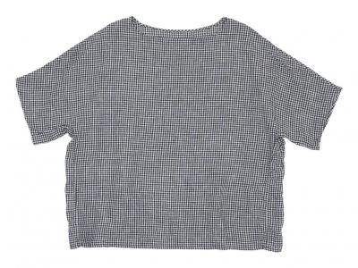 Atelier d'antan Lindenʥǥ Linen Pullover WHITE x BLACK CHECK