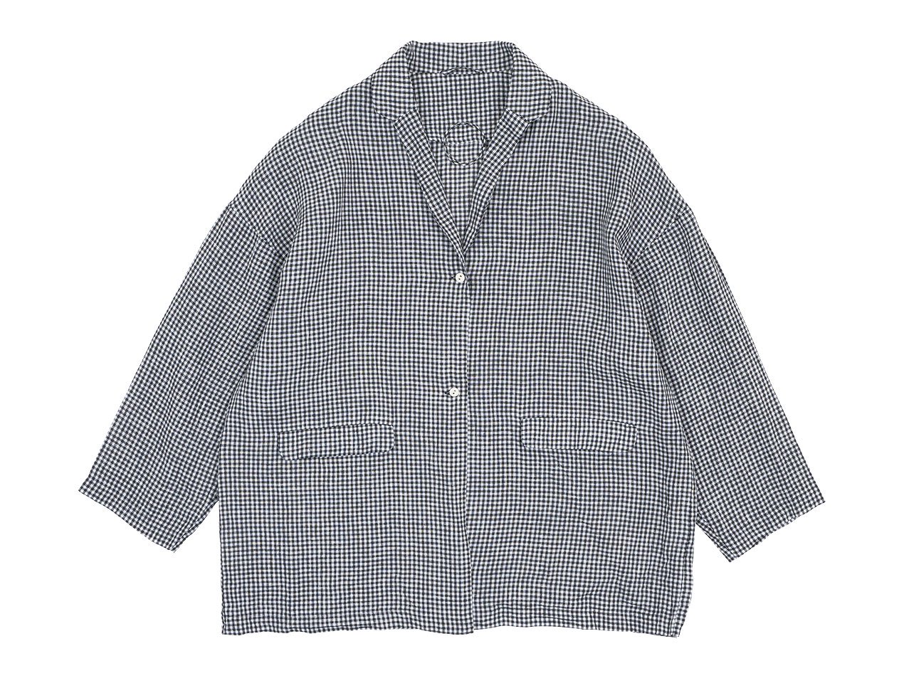 Atelier d'antan Lepere（ルペール） Linen Jacket WHITE x BLACK CHECK