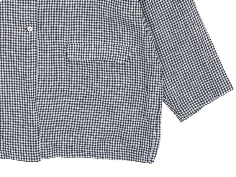 Atelier d'antan Lepereʥڡ Linen Jacket WHITE x BLACK CHECK