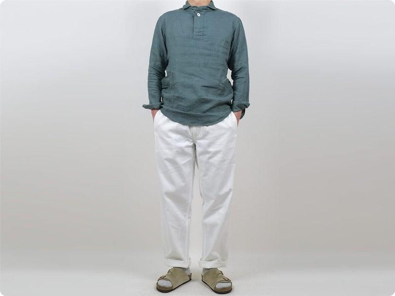 LOLO リネンプルオーバーシャツ 長袖 SAGE LOLO通販・取扱い