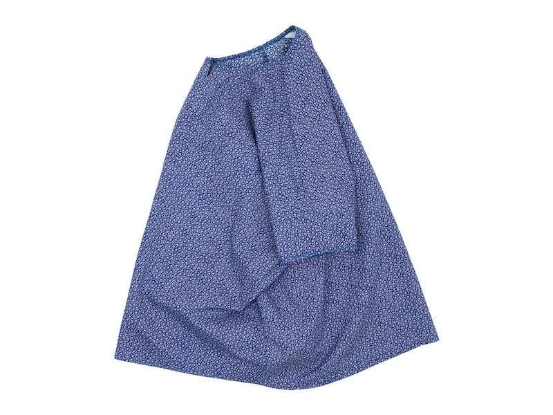 homspun ホームスパン　キャラコ小花プリントブラウス パープル　未使用品 homspun(ホームスパン) キャラコ小花プリントブラウス パープル